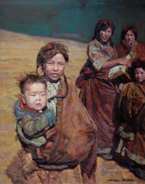Tibetans Tibet Chen Yifei Oil Paintings